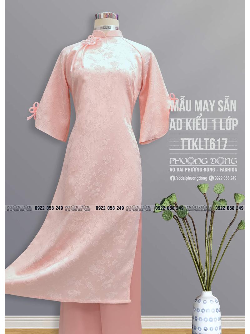 Áo Dài Phom Trẻ Gấm Lụa Phom Suông TTKLT617